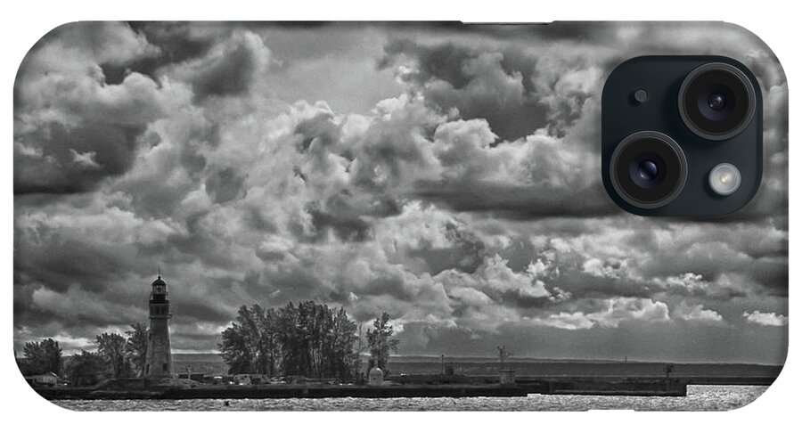 Clouds iPhone Case featuring the photograph Buffalo Lighthouse 8111 by Guy Whiteley