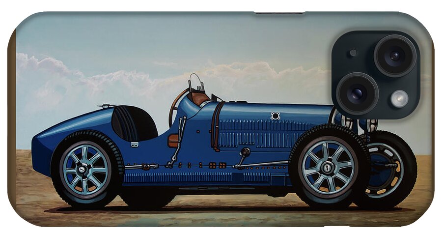 Bugatti Type 35 iPhone Case featuring the painting Bugatti Type 35 1924 Painting by Paul Meijering