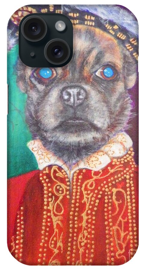 Whimsical iPhone Case featuring the painting Bugsy First Earl of Primrose by Linda Markwardt