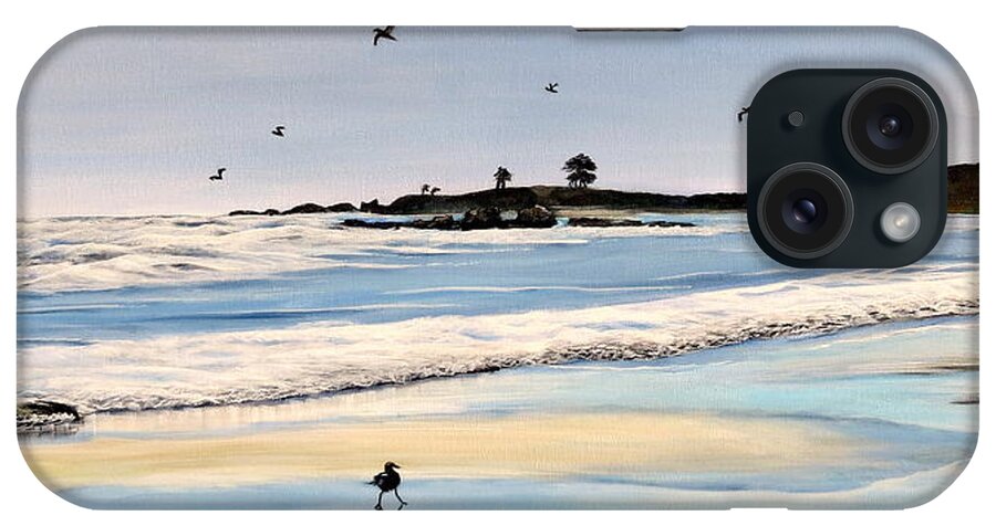 Pedasi iPhone Case featuring the painting Bull Beach by Marilyn McNish