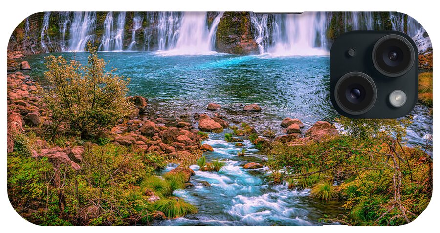 Burney Falls iPhone Case featuring the photograph Burney Falls and Creek by Don Hoekwater Photography