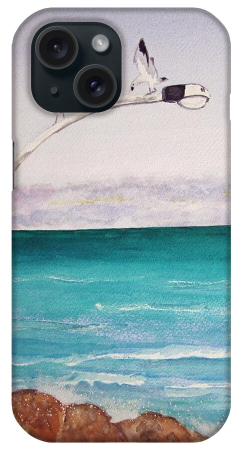 Beach. Coastline iPhone Case featuring the painting Burns Beach by Elvira Ingram