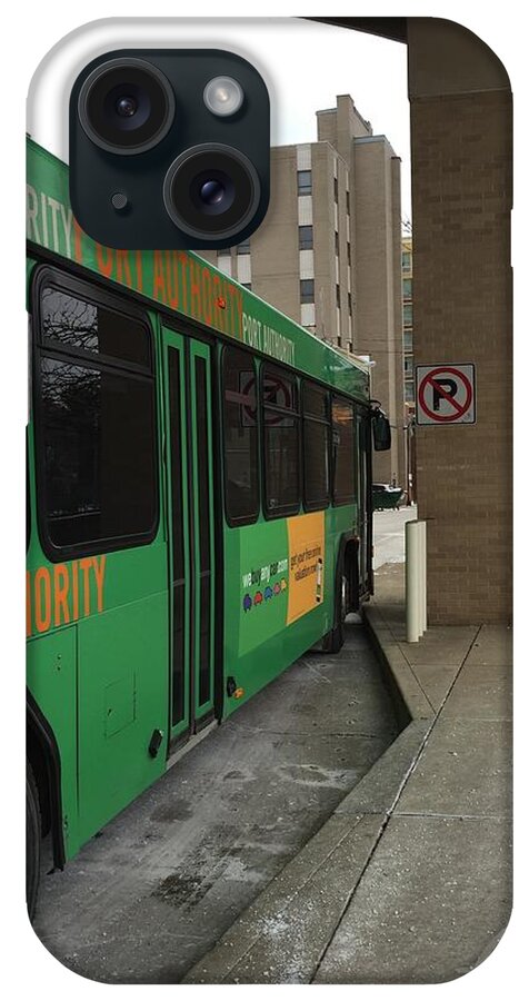 City Bus iPhone Case featuring the photograph Bus Stop by Alexsondra Baumcratz