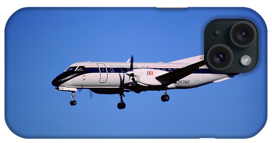 N353be iPhone Case featuring the photograph Business Express, Delta Connection, N353BE, BEX SAAB 340B by Wernher Krutein