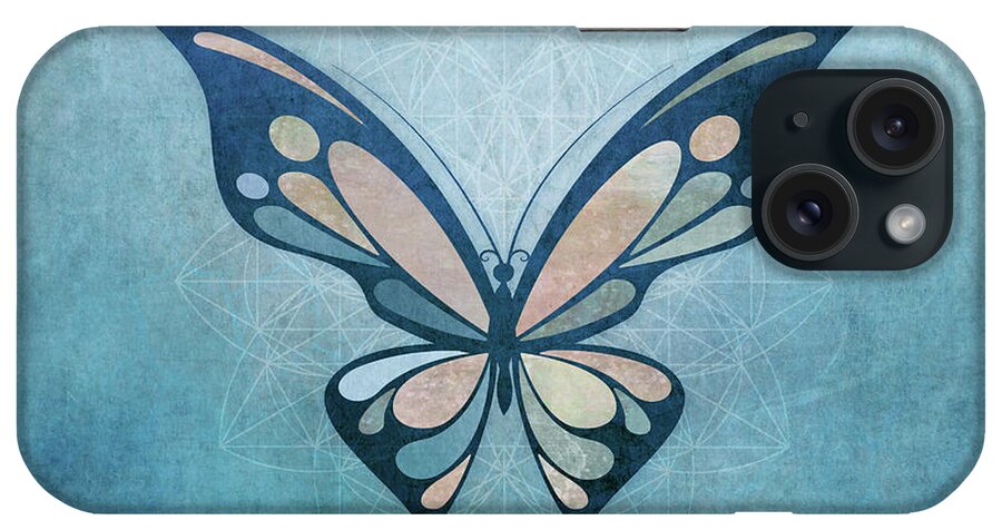 Butterfly iPhone Case featuring the digital art Butterfly 5a by Terry Davis