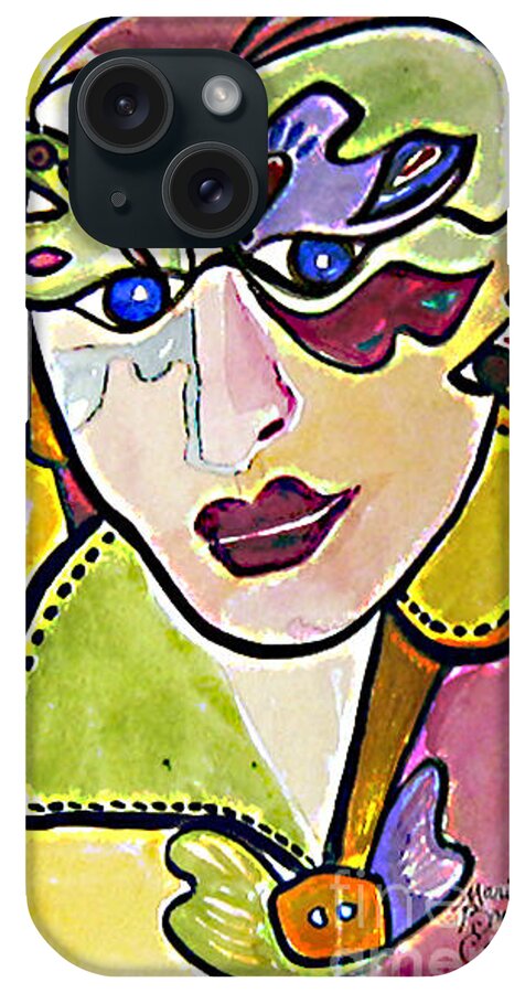 Butterfly iPhone Case featuring the painting Butterfly Eyes by Marilyn Brooks