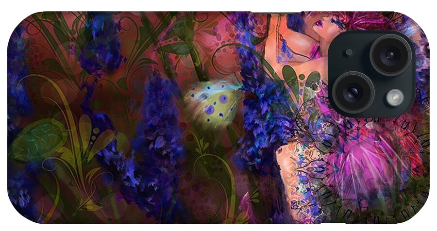 Fairies iPhone Case featuring the digital art Butterfly Fairy by Kari Nanstad