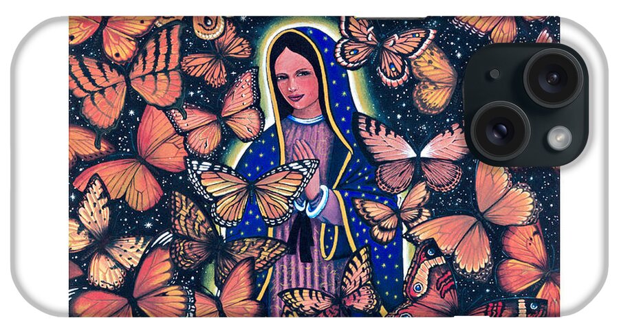 Guadalupe iPhone Case featuring the painting Butterfly Glow by James RODERICK