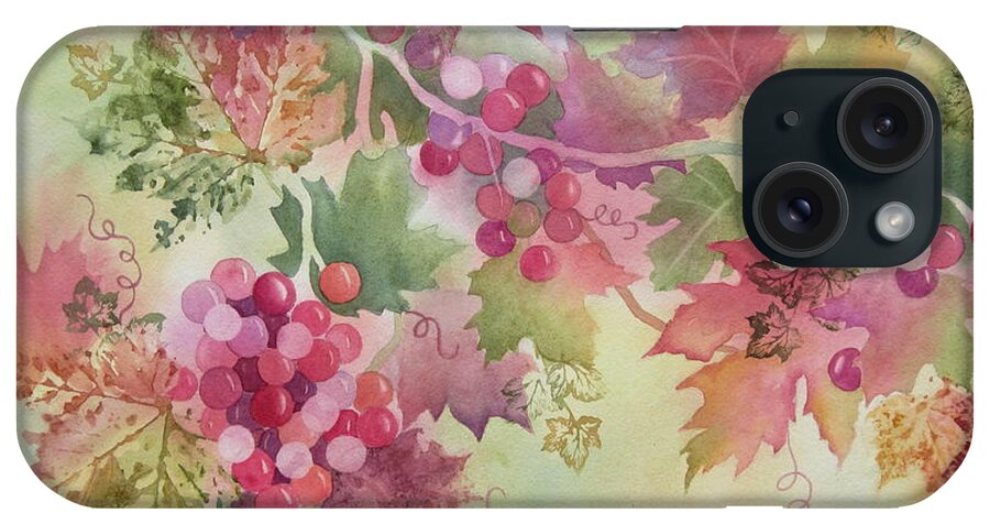 Grapes iPhone Case featuring the painting Cabernet by Deborah Ronglien