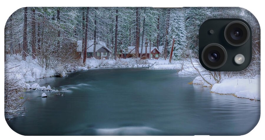 River iPhone Case featuring the photograph Cabins on the Metolius by Cat Connor