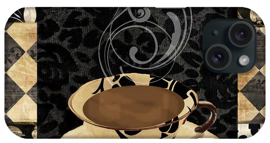 Coffee iPhone Case featuring the painting Cafe Noir III by Mindy Sommers