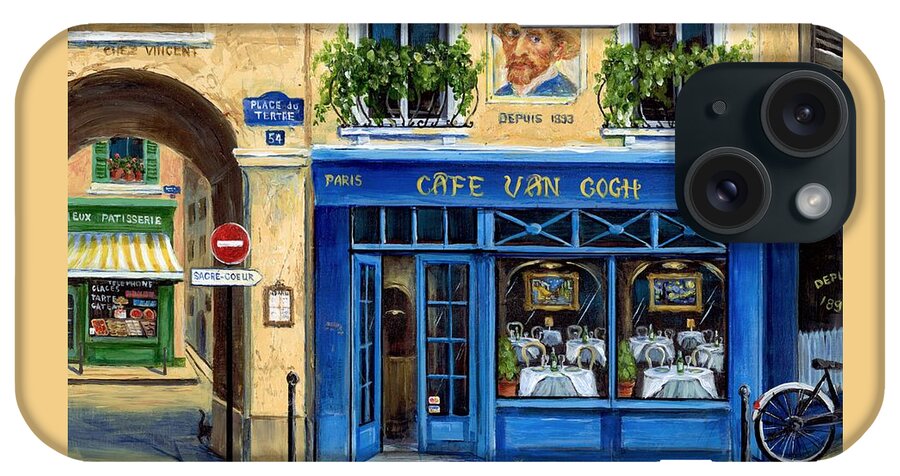Paris iPhone Case featuring the painting Cafe Van Gogh II by Marilyn Dunlap