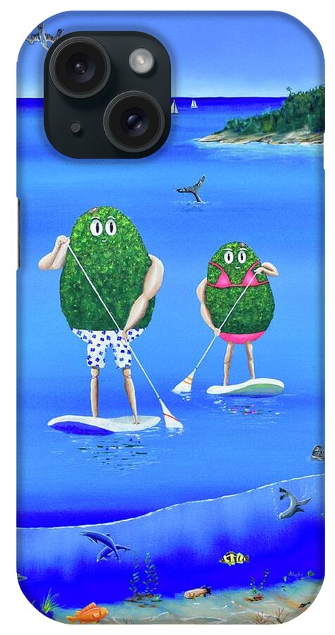 Ocean iPhone Case featuring the painting California Avocados by Mary Scott