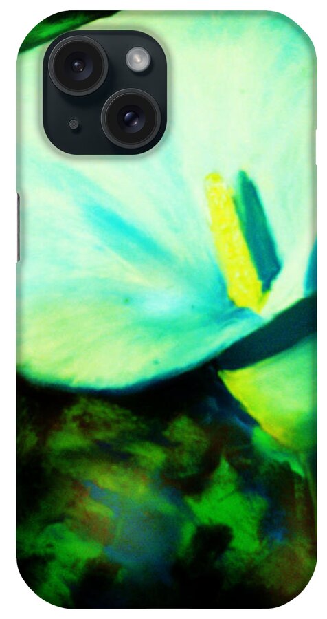 White Calla Lily iPhone Case featuring the painting Calla Lily by Melinda Etzold