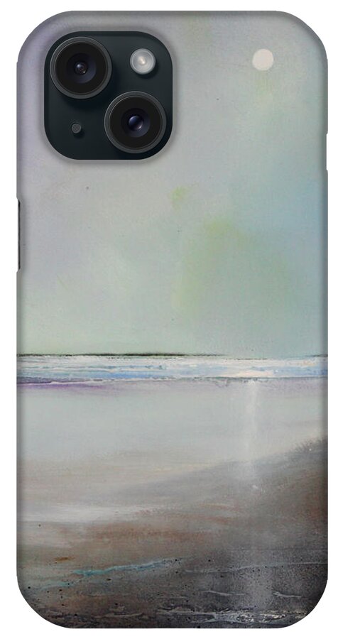 Minimalist Art iPhone Case featuring the painting Calm Beach by Toni Grote