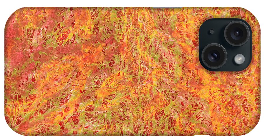 Red iPhone Case featuring the painting Calvabait by Sumit Mehndiratta
