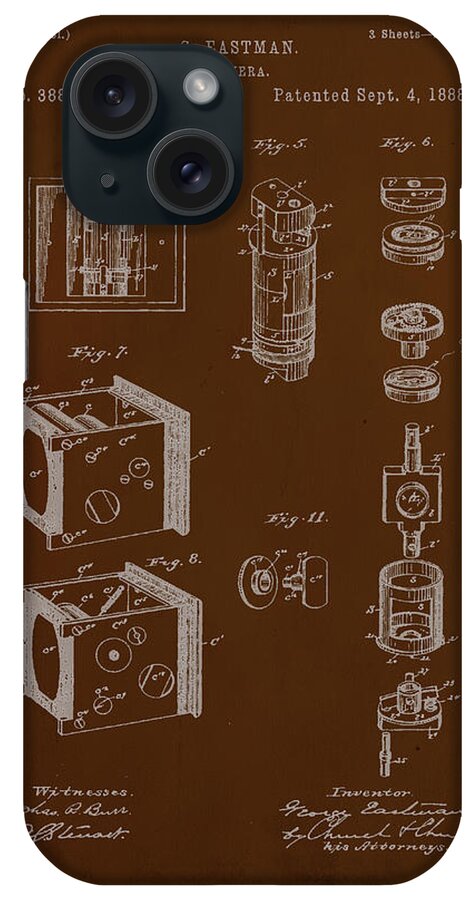 Patent iPhone Case featuring the mixed media Camera Patent Drawing 2e by Brian Reaves