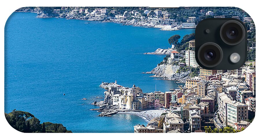 Camogli iPhone Case featuring the photograph Camogli And Paradise Coast From Portofino Mount View by Enrico Pelos