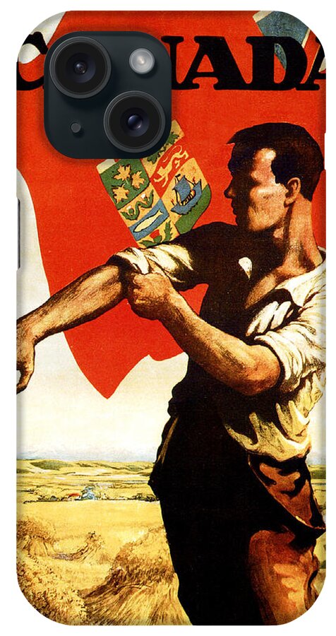 Canada iPhone Case featuring the painting Canada, Strong man, farm by Long Shot