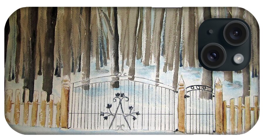 Winter Snow iPhone Case featuring the painting Canada The Grove by Elvira Ingram