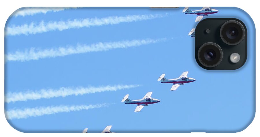 Air Force iPhone Case featuring the photograph Canadian Air Force Snowbirds by Mark Andrew Thomas