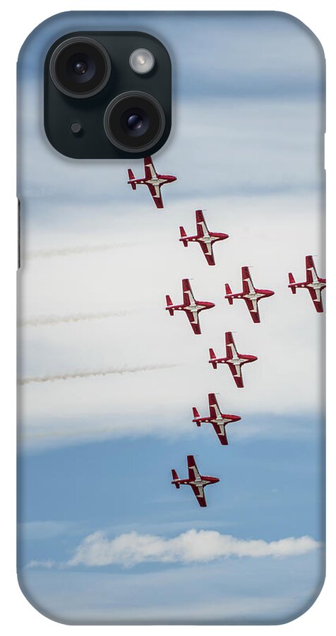 Airport iPhone Case featuring the photograph Canadian Snowbird Formation by Bill Cubitt