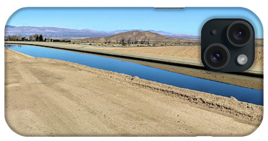 Antelope Valley iPhone Case featuring the photograph Canal Surrounded by Desert by Joe Lach