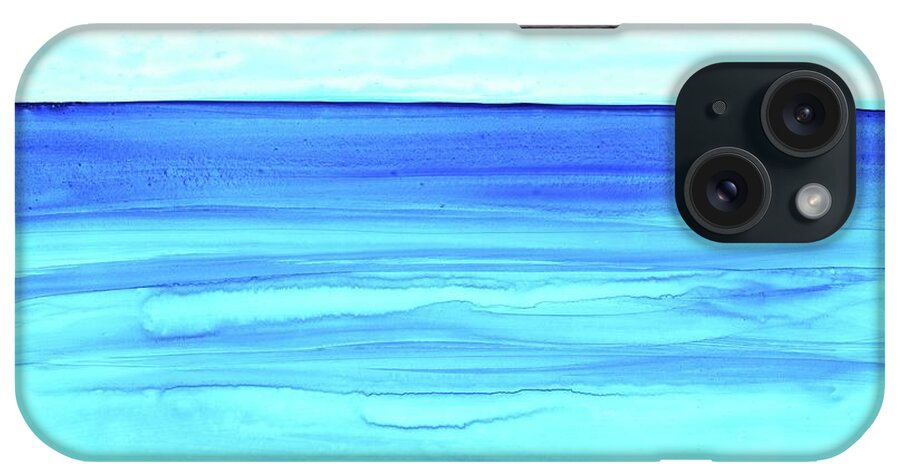 Seascape iPhone Case featuring the painting CANCUN Mexico by Dick Sauer