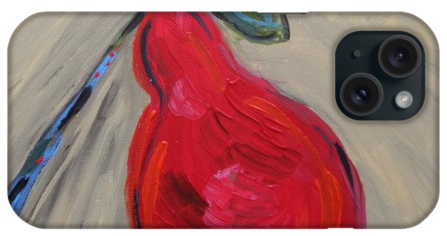 Acrylic iPhone Case featuring the painting Candy Red by Mary Carol Williams