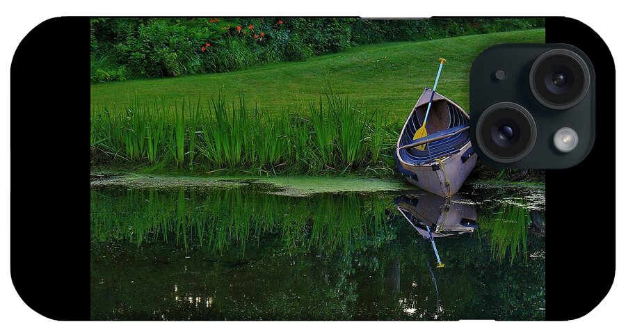 Canoe iPhone Case featuring the photograph Canoe Reflection by Karl Anderson