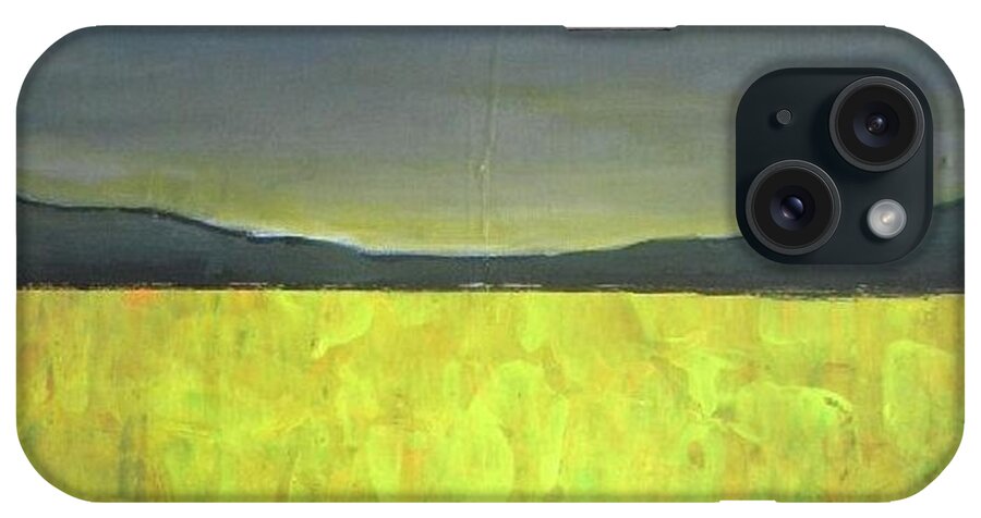 Landscape iPhone Case featuring the painting Canola Fields N05 by Vesna Antic