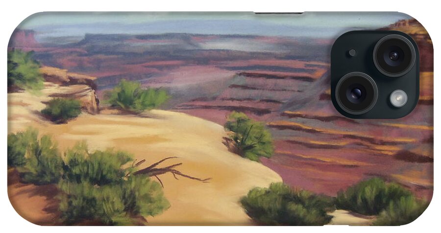 Landscape iPhone Case featuring the painting Canyon Majesty by Sandi Snead