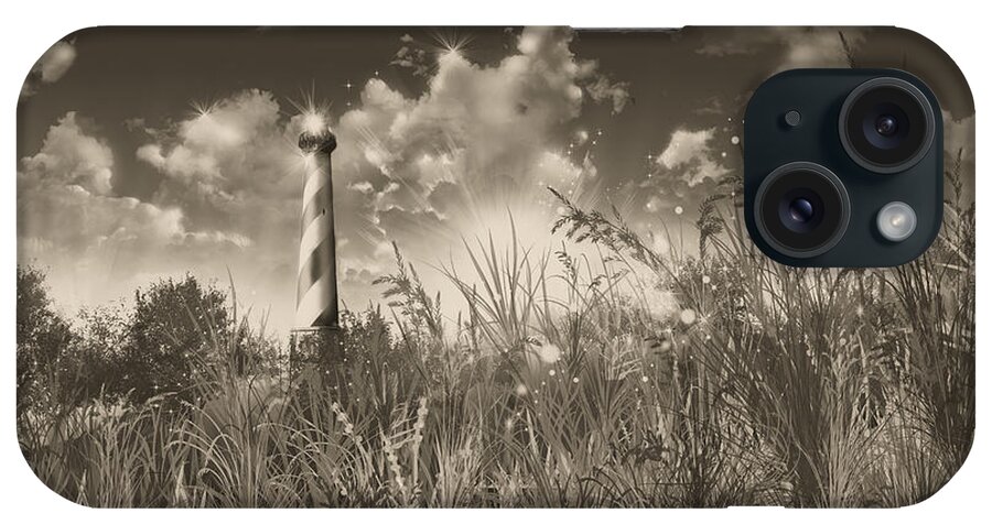 Cape Hatteras iPhone Case featuring the painting Cape Hatteras Lighthouse 3 by Bekim M