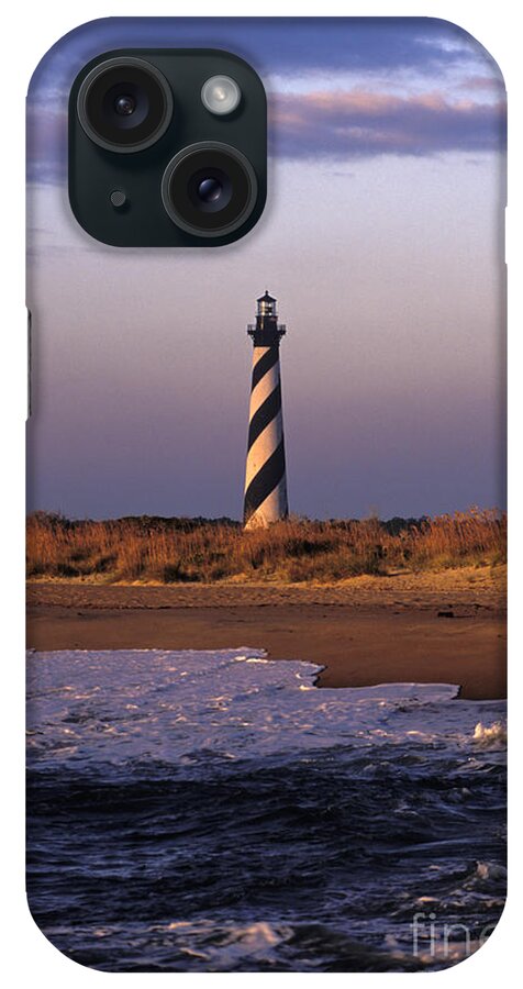 Hatteras iPhone Case featuring the photograph Cape Hatteras Lighthouse at Sunrise - FS000606 by Daniel Dempster