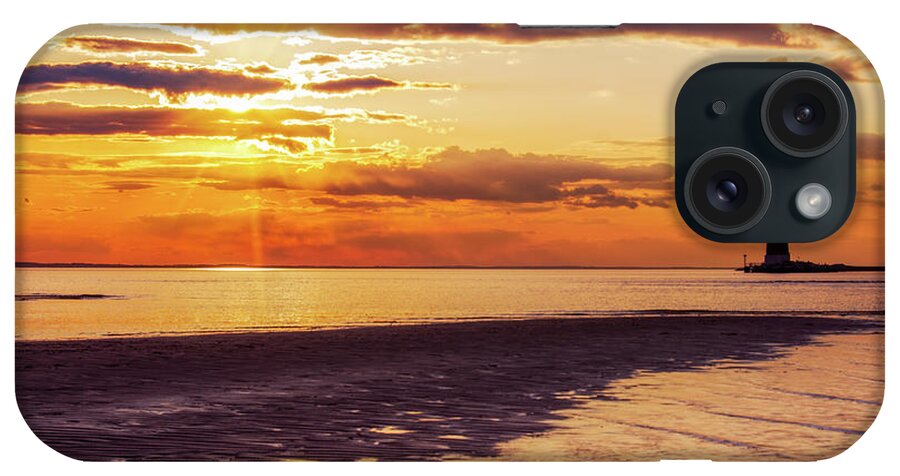 Color iPhone Case featuring the photograph Cape Henlopen at Sunset Coastal Landscape Photo by PIPA Fine Art - Simply Solid