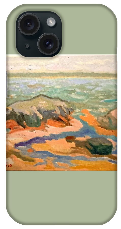Ocean iPhone Case featuring the painting Cape Rosier Beach by Francine Frank