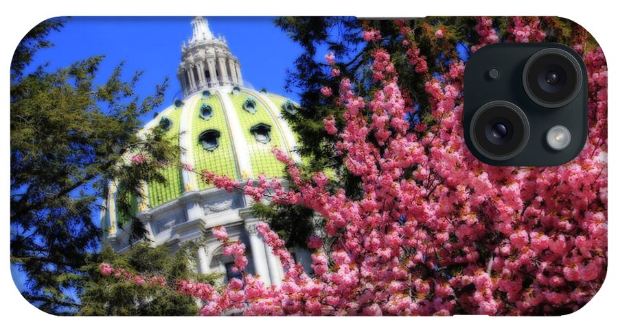 Pennsylvania iPhone Case featuring the photograph Capitol in Bloom by Shelley Neff