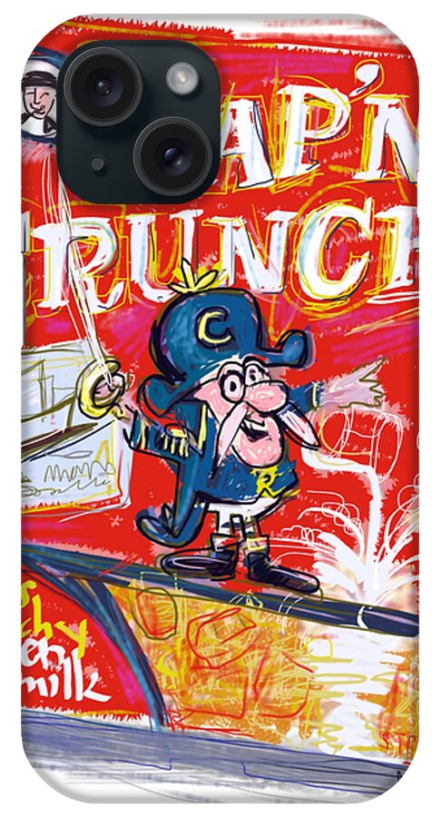Cap'n Crunch iPhone Case featuring the mixed media Capn Crunch by Russell Pierce
