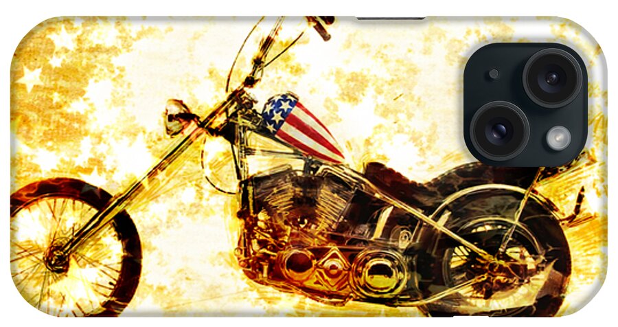 Easy Rider iPhone Case featuring the mixed media Captain America by Russell Pierce