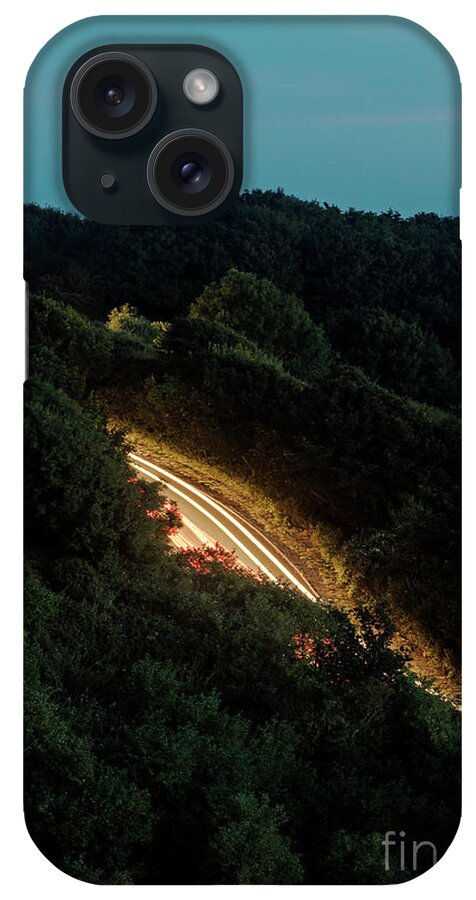 Clayton iPhone Case featuring the photograph Car Lights on country road by Clayton Bastiani