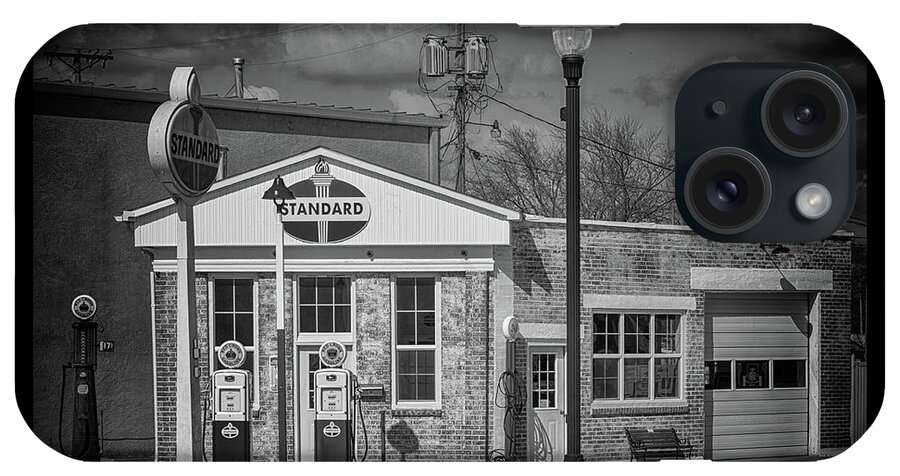 Gas Station iPhone Case featuring the photograph Carls Standard Filling Station #2 by Susan Rissi Tregoning