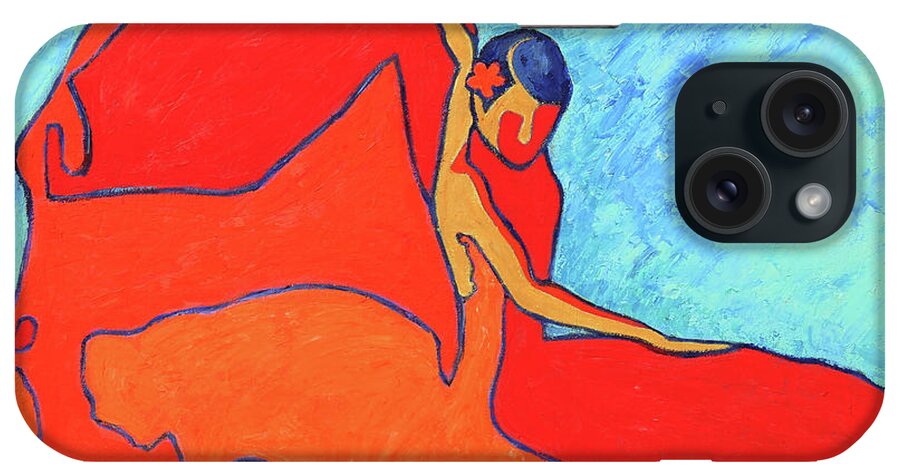 Carmen iPhone Case featuring the painting Carmen Flamenco Dancer by Xueling Zou