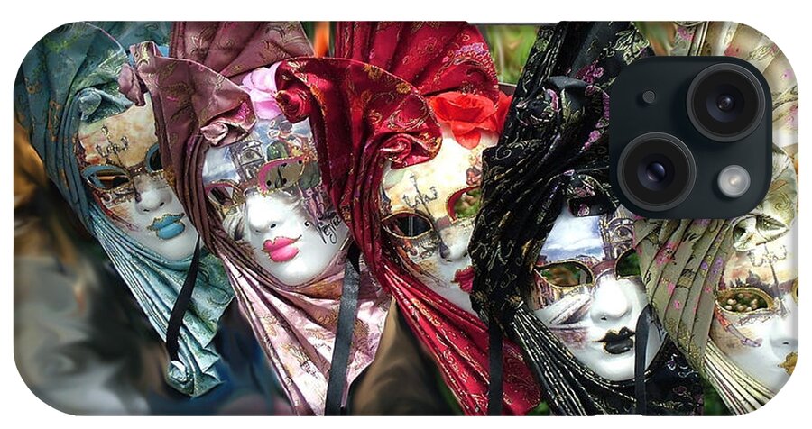 Carnival Masks iPhone Case featuring the photograph Carnival Masks Venice by Sheila Laurens