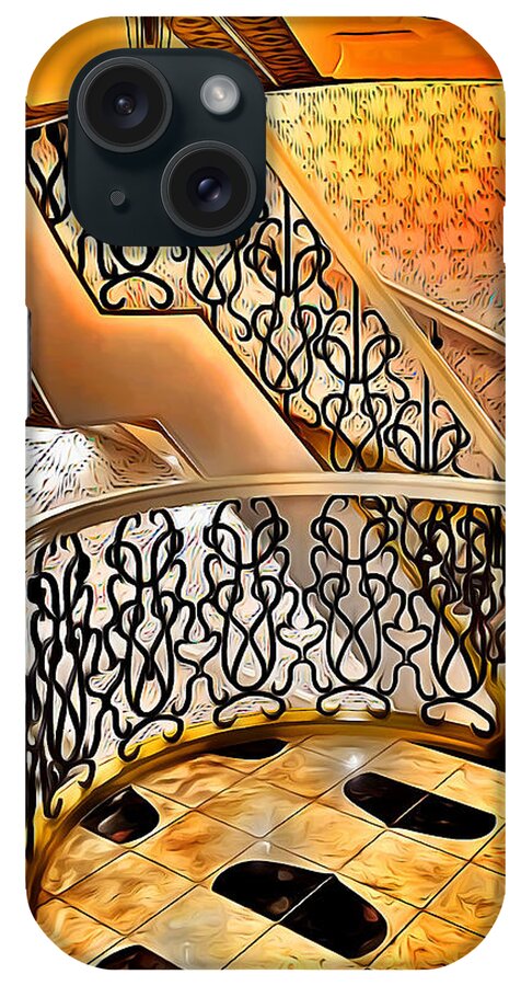 Carnival Pride iPhone Case featuring the digital art Carnival Pride Stairs by Stephen Younts
