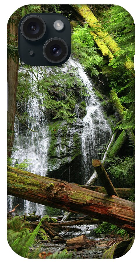 Cascade Falls iPhone Case featuring the photograph Cascade Falls - Orcas Island by Art Block Collections