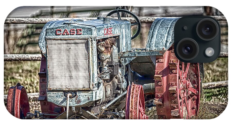 Case Tractor iPhone Case featuring the photograph Case Tractor-Vintage by David Millenheft