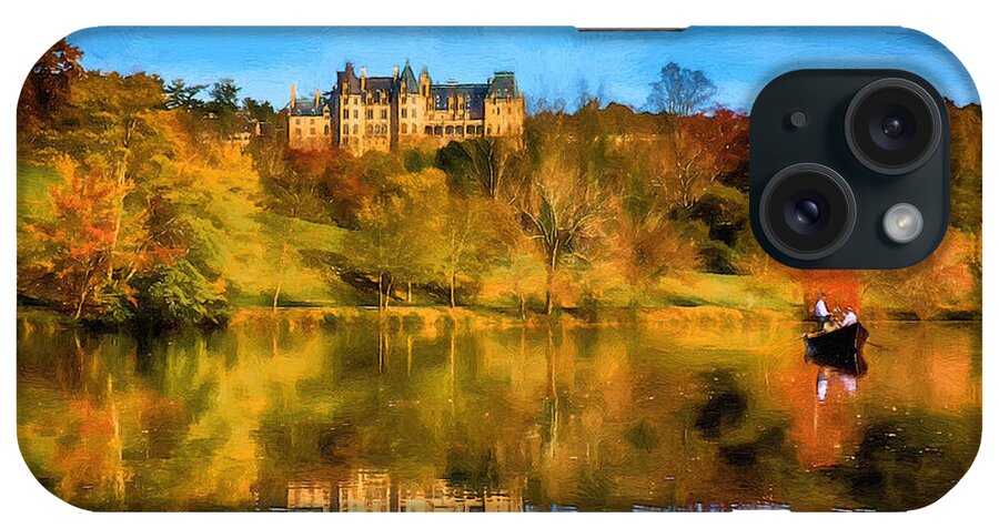 John Haldane iPhone Case featuring the digital art Castle Reflections of Fall by John Haldane