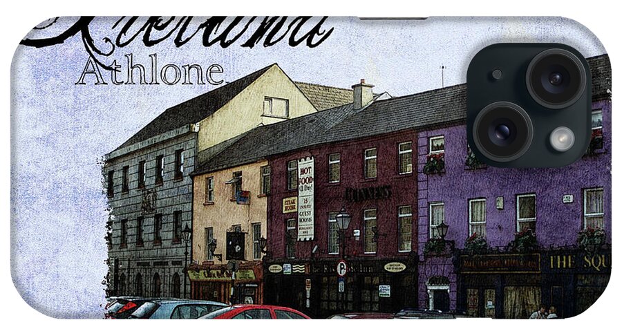Athlone iPhone Case featuring the digital art Castle Square Athlone Ireland by Teresa Mucha