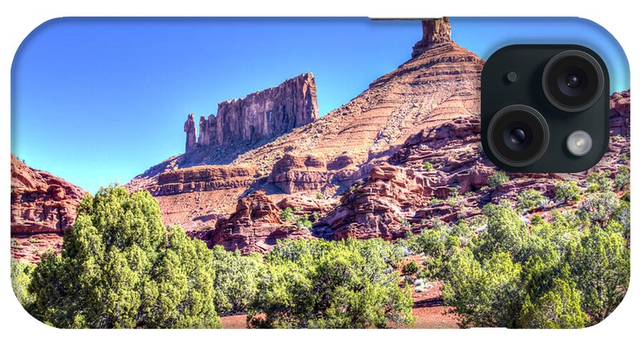 Western Usa iPhone Case featuring the photograph Castleton Tower by Alan Toepfer