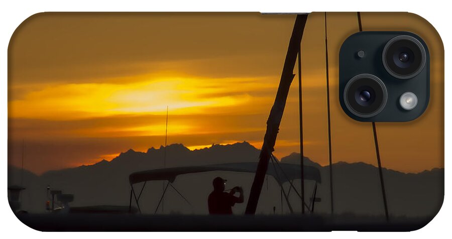 Puget Sound iPhone Case featuring the photograph Catching the Sun by Cathy Anderson